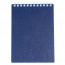 Блокнот А7 пластиковая обложка на гребне 80 листов (Hatber) CANVAS Синий арт.80Б7В1гр_05309 - 