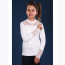 Джемпер для девочки трикотажный (Ликру) длинный рукав цвет белый арт.1014 Кружевница размерный ряд 32/128-36-140 - 