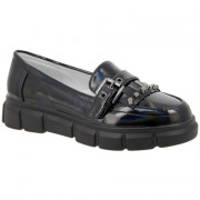 Туфли для девочки (Kenka) черные верх-искусственная кожа подкладка-натуральная кожа размерный ряд 34-39 артикул MYQ_8228-1_black