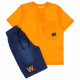 Комплект для мальчика арт.DMB 7450/7451 размерный ряд 34/134-44/164 (футболка+шорты) цвет оранжевый