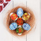 ПАСХА Термонаклейка для украшения 7 яиц "Хохлома и гжель" арт.10243432