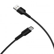 Кабель USB-Type-C Borofone BX16 Easy,1.0м,круглый,3.0A,силикон,цвет: чёрный