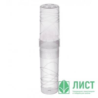 Пенал-тубус пластиковый (СТАММ) Cristal прозрачный бесцветный арт ПН55 Пенал-тубус пластиковый (СТАММ) Cristal прозрачный бесцветный арт ПН55