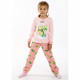 Пижама для девочки (Мурлыка) артикул 0113 (лонгслив+брюки) размерный ряд 28/104-30/122 цвет розовый