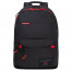 Рюкзак для мальчиков (Grizzly) арт RQL-218-1/1 черный-красный 28×41×18см - 