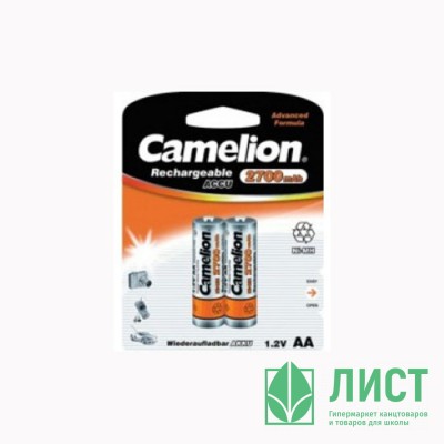 Батарейки аккумуляторные Camelion АА (HR6), пальчиковые 2700mAh  блистер 2шт (цена за упаковку) Батарейки аккумуляторные Camelion АА (HR6), пальчиковые 2700mAh  блистер 2шт (цена за упаковку)