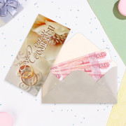 Открытка-конверт "С Днём Свадьбы!" кольца арт.9914697