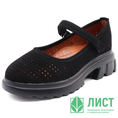 Туфли для девочки (Meitesi) черные верх-искусственный нубук подкладка- искусственная кожа артикул ldj-RG11-12 Туфли для девочки (Meitesi) черные верх-искусственный нубук подкладка- искусственная кожа артикул ldj-RG11-12