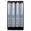 Набор карандашей чернографитных 12 штук в наборе (ACMELIAE) 2H-8B металлический футляр арт.44053 - 