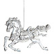 Украшение декоративное "Лошадка серебряная" 11,5см арт.86721