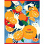 Тетрадь А5 линия 48 листов скоба (Hatber) Апельсиновые истории выборочный лак ассорти арт 48Т5вмВ2 - 