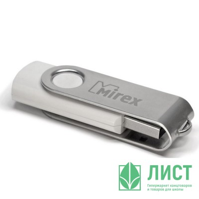 Флеш диск 4GB USB 2.0 Mirex Swivel белый Флеш диск 4GB USB 2.0 Mirex Swivel белый