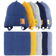 Комплект зимний для мальчика (Полярик) арт.E-01-63 размер 50-52 (шапка+снуд) цвет в ассортименте