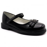Туфли для девочки (B&G) черные верх-искусственная кожа подкладка-искусственная кожа размерный ряд 32-37 артикул tom-0153-A