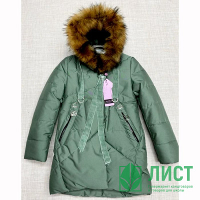 Куртка зимняя для девочки (MULTIBREND) арт.nzk-A6921-1 цвет зеленый Куртка зимняя для девочки (MULTIBREND) арт.nzk-A6921-1 цвет зеленый