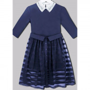 Платье для девочки (Делорас) арт.Q62744  размер 34/134-44/164 цвет темно-синий
