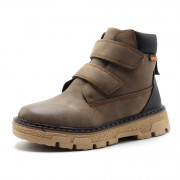 Ботинки для мальчика ( Колобок ) коричневый верх-искусственная кожа подкладка -натуральный мех артикул kok-5986-03