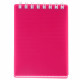 Блокнот А7 пластиковая обложка на гребне 80 листов (Hatber) LINE NEON Розовый арт.80Б7В1гр_03033
