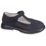Туфли для девочки (TOM.MIKI) темно-синий верх-искусственная замша подкладка-натуральная кожа размерный ряд 29-34 арт.T-10674-K