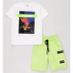 Комплект для мальчика арт.DMB 7398/7399 размер 32/128-44/164 (футболка+шорты) цвет экрю