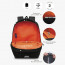 Рюкзак для мальчиков (Grizzly) арт RU-334-2/4 черный-оранжевый 29х41,5х18 см - 