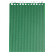 Блокнот А6 пластиковая обложка на гребне 80 листов (Hatber) VELVET Зеленый арт.80Б6В1гр_01607
