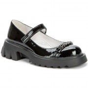 Туфли для девочки (BETSY) черные верх-искусственная кожа лак подкладка-натуральная кожа размерный ряд 33-36 арт.928320/05-01
