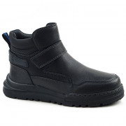 Ботинки для мальчика (B&G) черные верх-искусственная кожа подкладка -искуственный мех артикул dz-F371-3A
