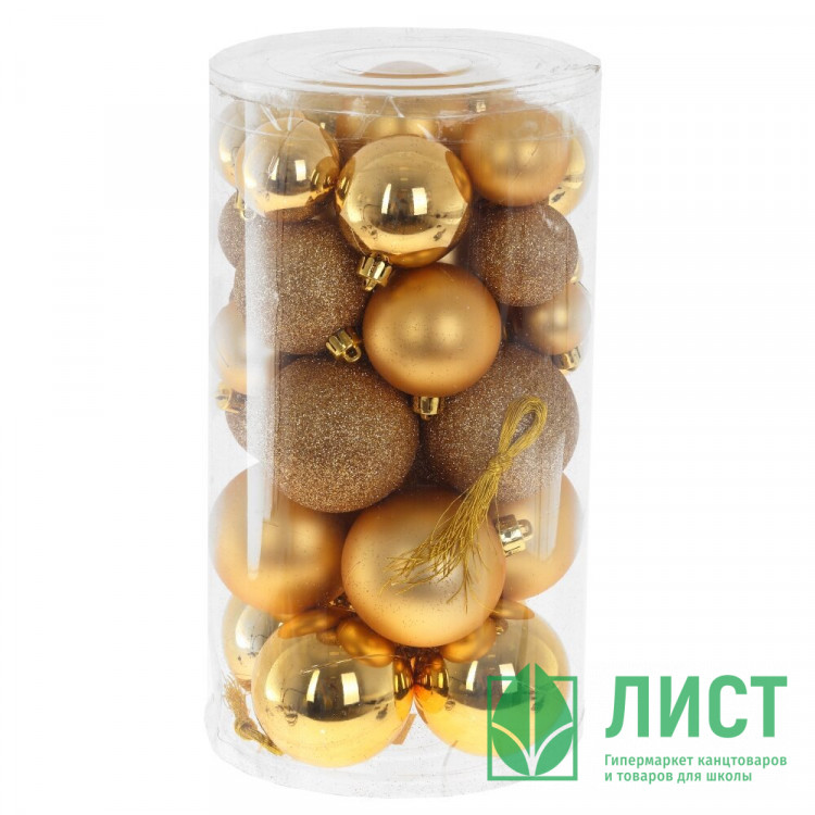 Набор шаров 06см 40шт/наб. "Рапсодия" цв.золото арт.722962