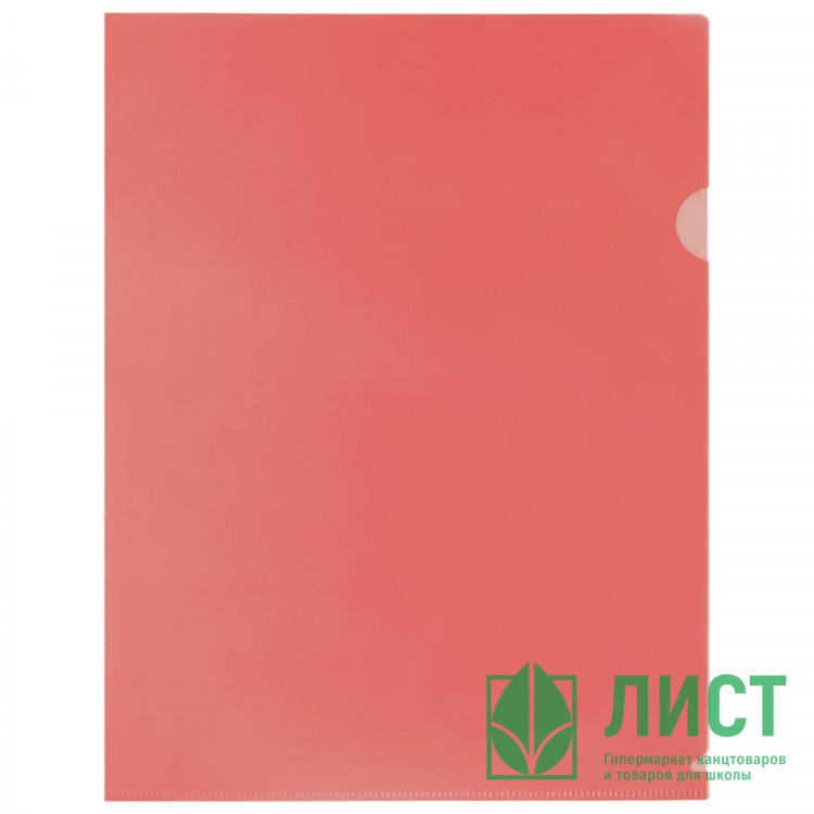 Папка-уголок "deVENTE. Tropicana" A4 (220x310 мм) 180 мкм, гладкая фактура , полупрозрачная красная