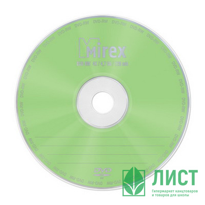 Диск  DVD-RW Mirex 4,7Гб 4x Slim Case (Ст.1) штука