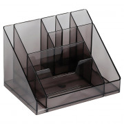 Подставка для канцелярских принадлежностей (СТАММ) КАСКАД тонированный серый арт.ОР14