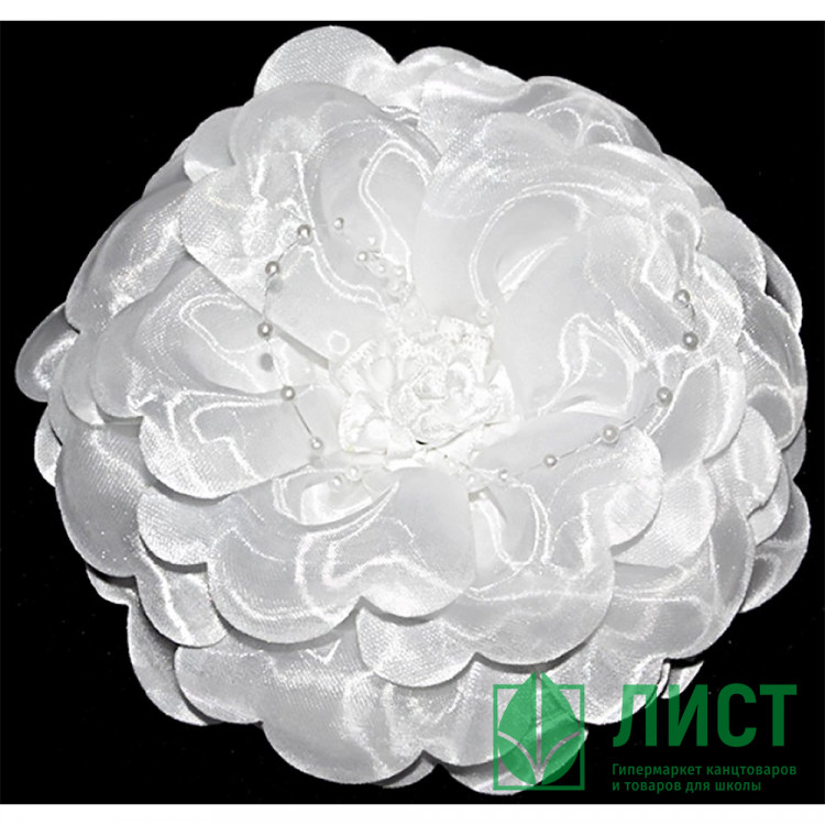 Бант для волос белый Arco Carino 12см арт.104