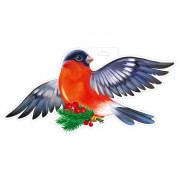 Плакат А4 "Снегирь на ветке" арт.9267700