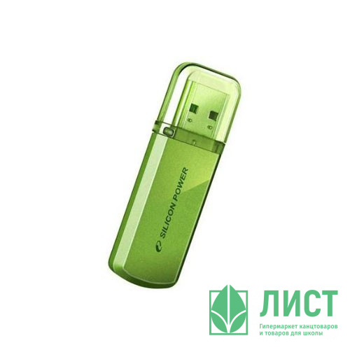 Флеш диск 32GB USB 2.0 Silicon Power Helios 101,зеленый