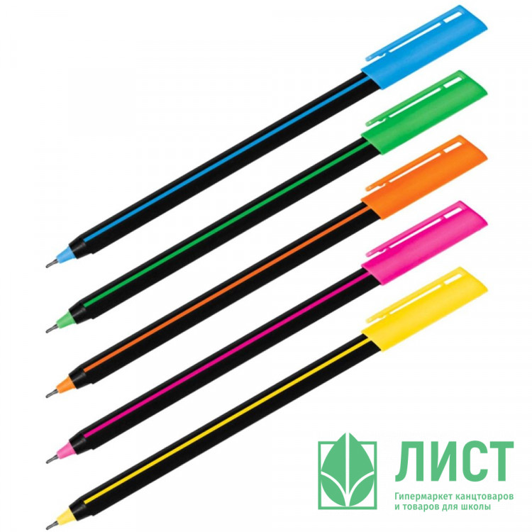 Ручка шариковая непрозрачный корпус Luxor Stick Soft Touch син/масл/игла 0,7мм трехгранный арт.19700 Ст.50