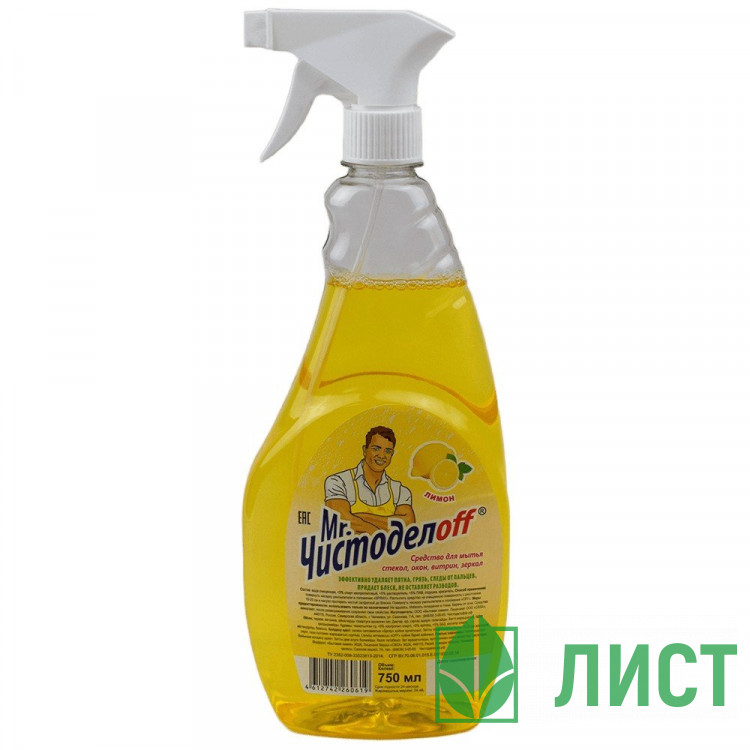 Чистящее средство для стекол 750мл Mr.Чистоделоff с курком СВЗХ