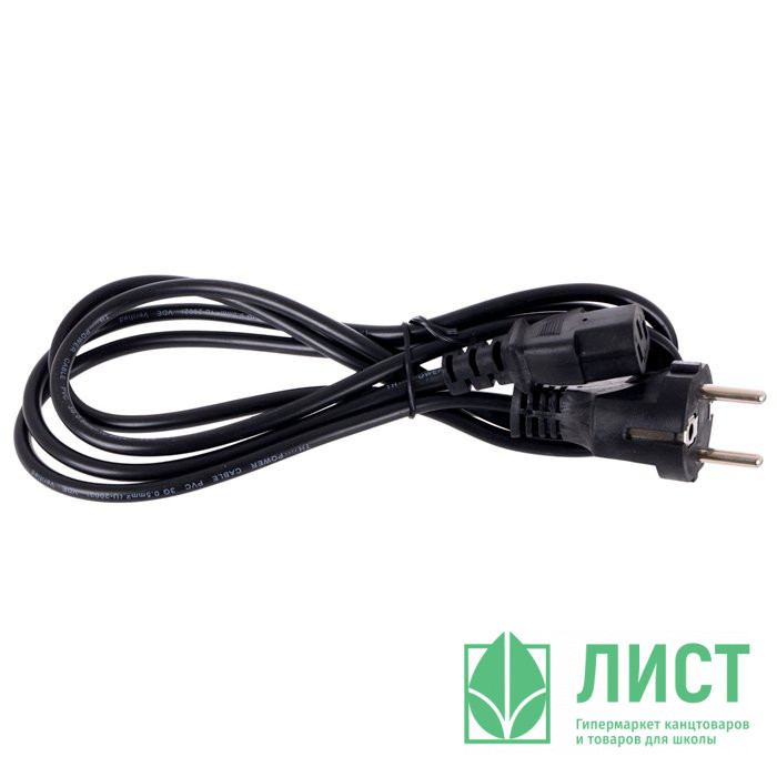 Кабель компьютер - розетка TELECOM 220V,1.8м Европейский стандарт