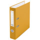 Папка-регистратор 50мм ПВХ с 1 сторонней обтяжкой, металлический уголок, желтая, собранная