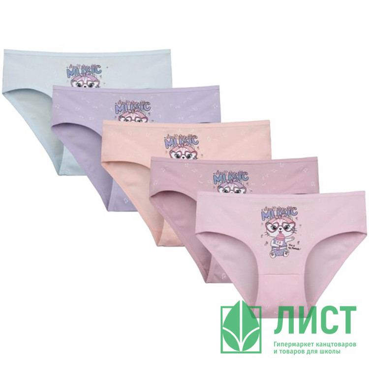Трусы для девочки арт.4181B13  цвет в ассортименте 100% хлопок