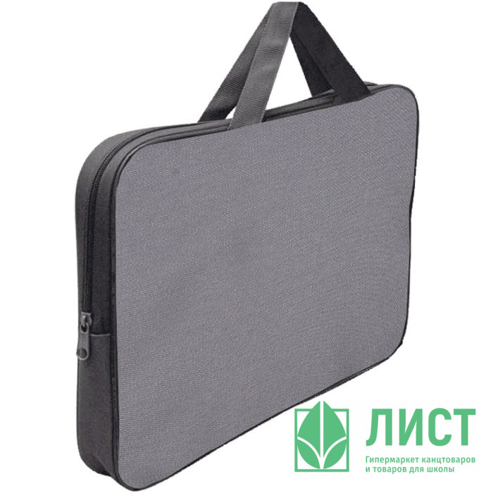 Папка А3 текстиль на молнии ручка-тесьма (deVENTE) серая арт.3075921