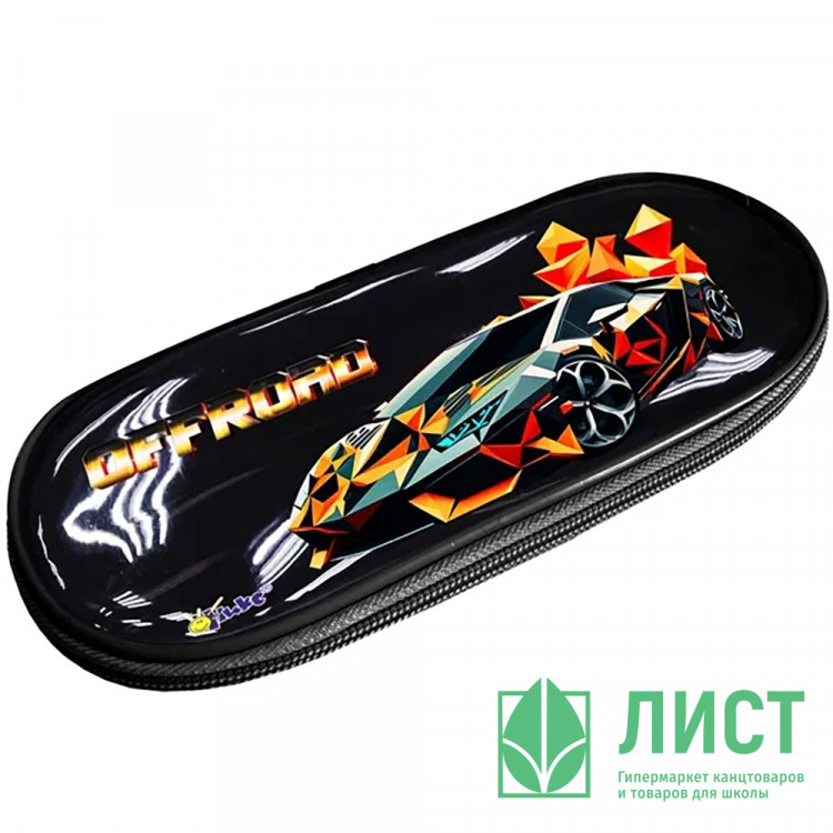 Пенал 1 отделение овальный (ОНИКС) ПМК 35-87 Авто кристалл прозрачный 210х85х50мм