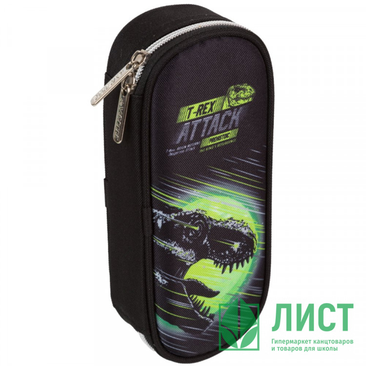Пенал 1 отделение овальный (deVente) T-Rex 210x80x50мм арт.7023525