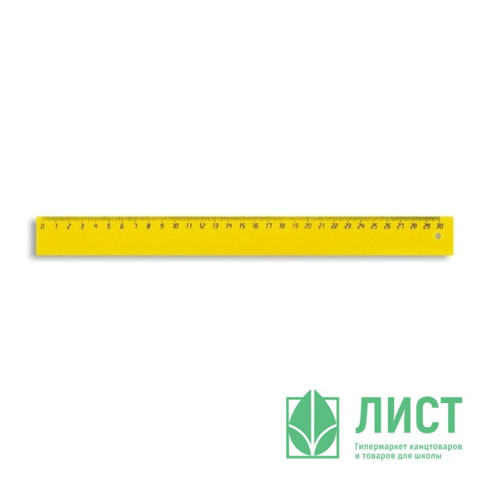 Линейка 30см пластиковая цвет в асс. флюорисцентная ШКАЛА двусторонняя deVENTE арт.5091329 (Ст.)