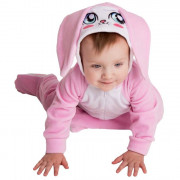 Костюм Д Зайка розовый (комбинезон) велюр арт.U2299/4-74