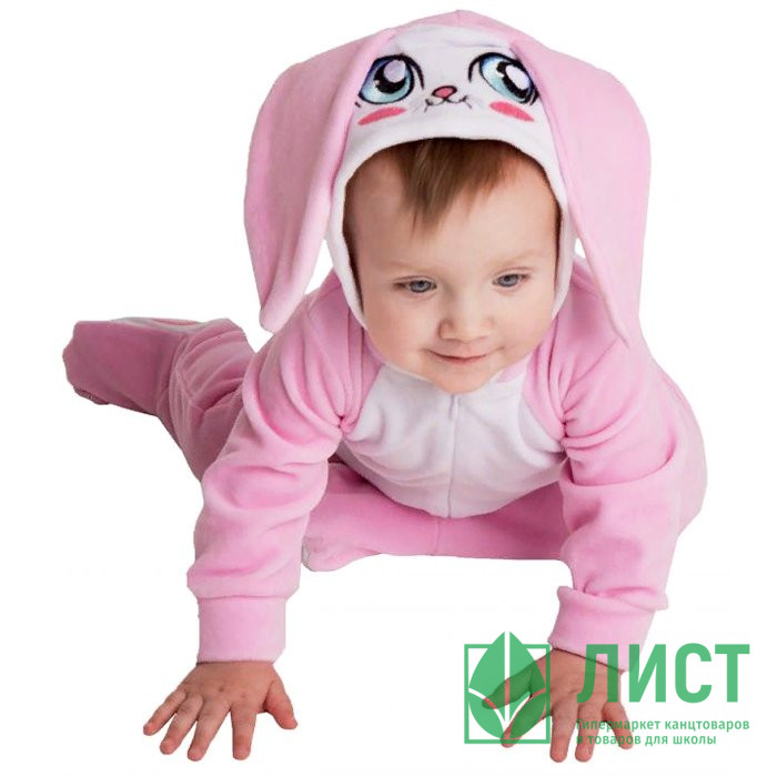 Костюм Д Зайка розовый (комбинезон) велюр арт.U2299/4-74