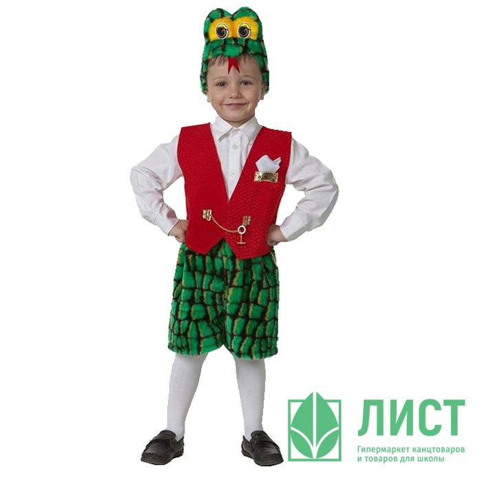 Украшение новогоднее Удавчик р.28 (маска, жилет, шорты) зелено-красный арт.333-2-28