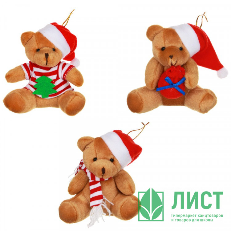 Украшение декоративное "Подвеска.Мишка" 10см асс. арт.394-519