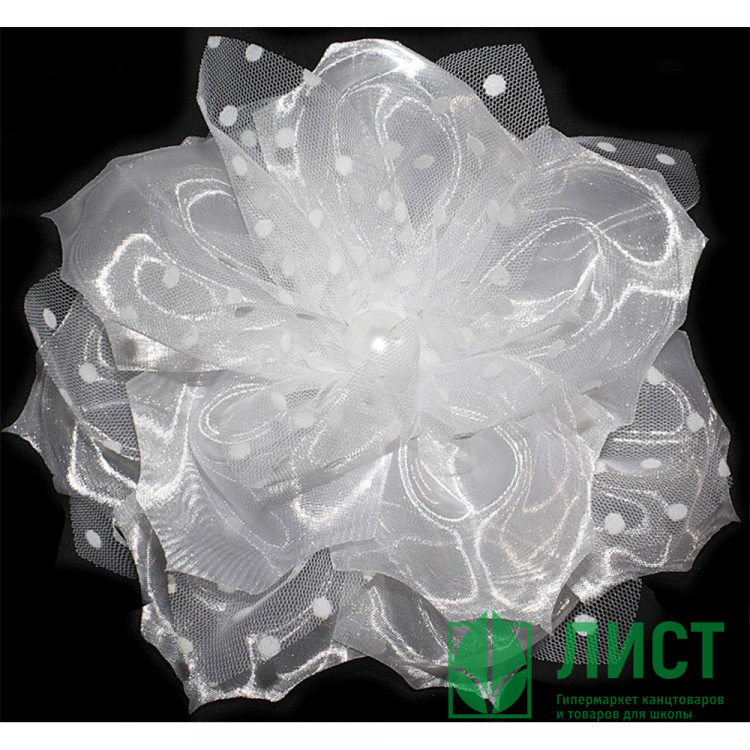 Бант для волос белый Arco Carino 16см арт.110