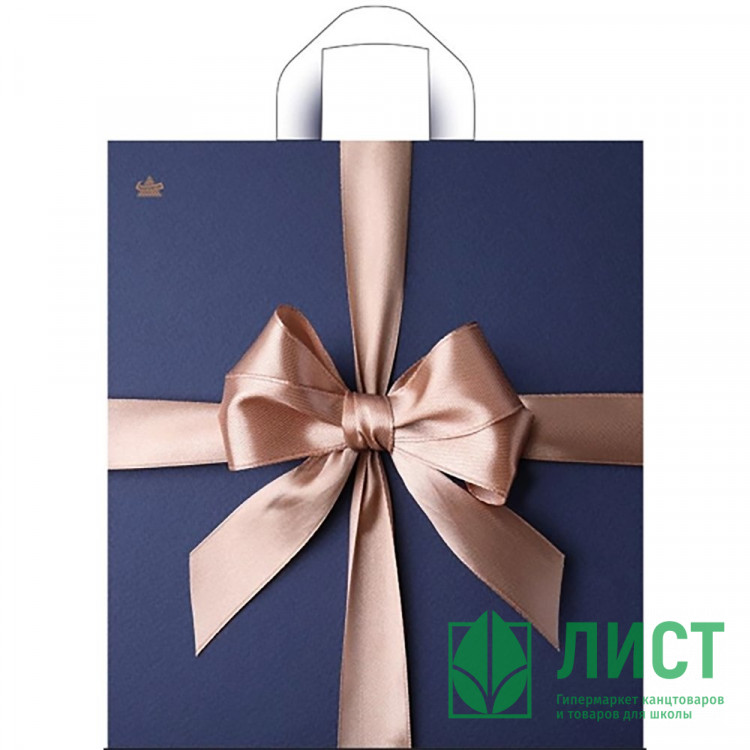 Пакет ПВД с ручкой петля "Бант Мокко" НГ 38*42+6см 37мкм арт.ПТЛ62945